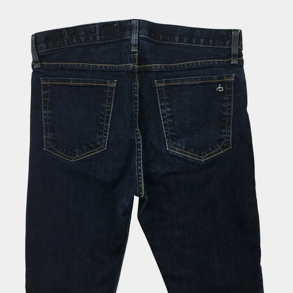 Rag & Bone Mens Fit 2 Kaihara Denim Raw Dark Wash Slim Jeans 33x28